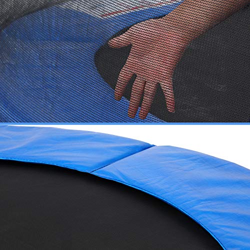 Monzana Trampolín de 427 cm Cama elástica Negro y Azul con Red de Seguridad y Escalera Juego Deporte Exterior jardín