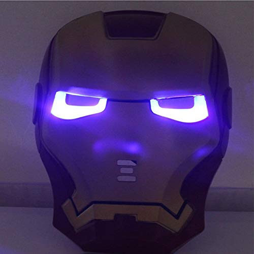 morningsilkwig Marvel Avengers máscara Iron Man máscara Brillante Traje luz Ojo máscara Super héroe Ironman Partido Cosplay máscara para Fiestas de Halloween