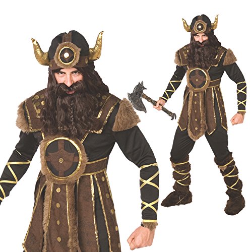 Morph Traje Vikingo para Hombre Traje histórico de Calidad para Guerrero nórdico Valiente para Hombres - Grande (42-44 Pulgadas / 107-112 cm Pecho)