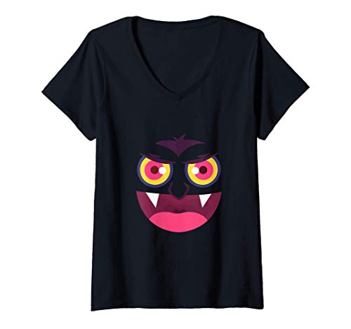 Mujer Halloween Disfraz De Vampiro Divertido Drácula Vampiro Camiseta Cuello V