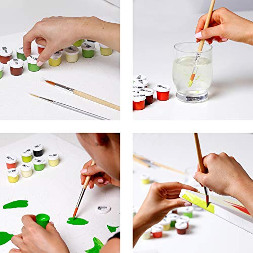 murando Pintura por Números Cuadros de Colorear por Números Kit para Pintar en Lienzo con Marco DIY Bricolaje Adultos Niños Decoracion de Pared Regalos - Perro 40x60 cm - DIY - n-A-0313-d-a