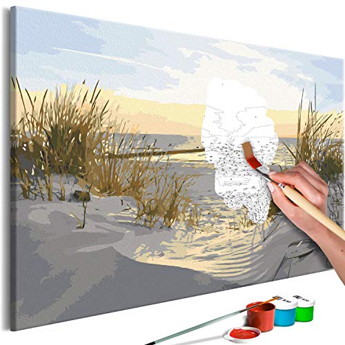 murando Pintura por Números Playa Mar 60x40 cm Cuadros de Colorear por Números Kit para Pintar en Lienzo con Marco DIY Bricolaje Adultos Niños Decoracion de Pared Regalos n-A-0750-d-a
