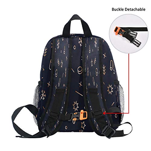 Navidad Arte Oscuro Mochila para Preescolar Toddler Kids Estudiante Mochilas para Infantiles 2-7 Años Niñas Niños