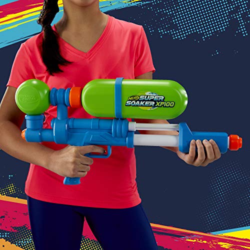 Nerf Super Soaker XP100 - Pistola de Agua con Aire comprimido, depósito extraíble para niños, Adolescentes y Adultos
