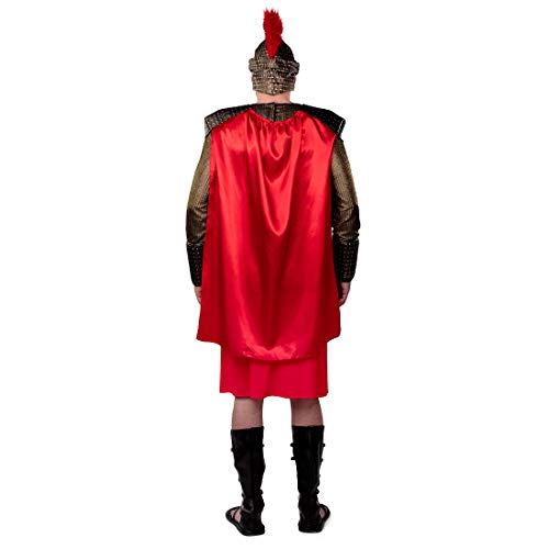 NET TOYS Imponente Disfraz Romano para Caballero - Bronce-Rojo ES 54/56 (L/XL) - Majestuosa Vestimenta Espartaco para Hombre - El Punto Cumbre de carnavales y Fiestas temáticas