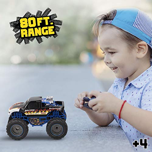 New Bright - Coche teledirigido 4x4 niños 4 años Escala 1:24 Monster Truck (46570)