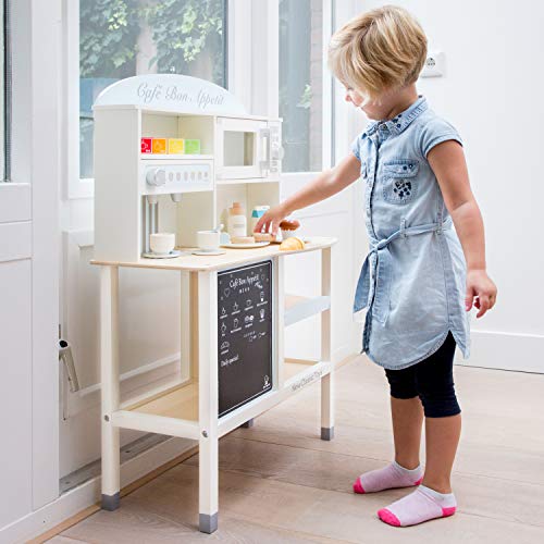 New Classic Toys 11070 Juego de rol - Juegos de rol (Cocina y Comida, Estuche de Juego, 3 año(s), Niño, Chica, Negro, Blanco, Madera)