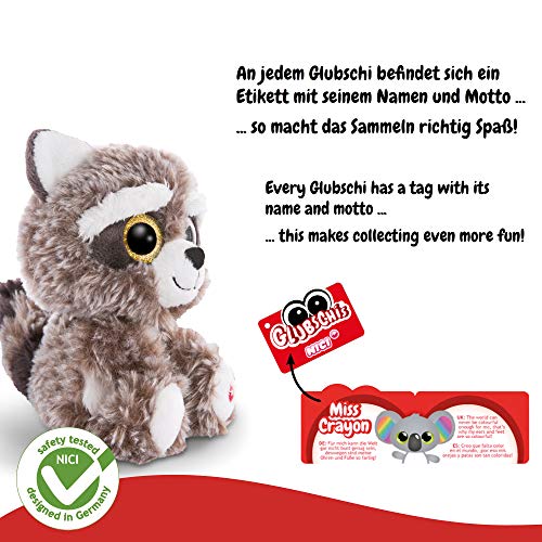 NICI - Glubschis Peluche Mapache Clooney, Gris y Blanco (46621)