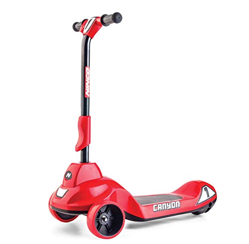 Ninco-NH33017 Ninco Wheel Canyon Red. Patinete eléctrico plegable con control de velocidad. A partir de 3 años. (NH33017), color rojo, 66,5 x 32 x 69,5 cm