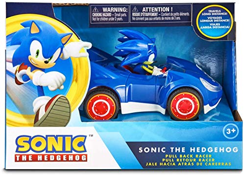 NKOK Sonic & All-Stars Racing Transformed Pullback Car Sonic 9 cm Hedgehog Toys