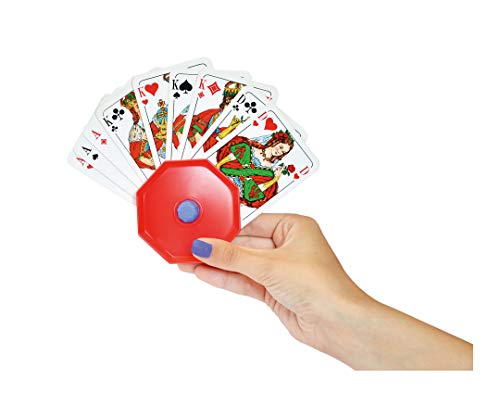 Noris Spiele 606154619 - Soporte de plástico para Cartas, Color Rojo (versión en alemán)