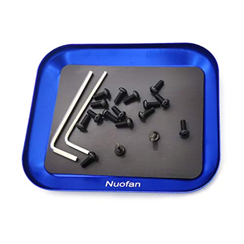 Nuofan RC Car Work Stand Aluminum Repair Workstation 360 Degree Rotation Lift Lower w/Screw Tray for 1/8 1/10 1/12 1/16 Scale Traxxas TRX4 Axial Arrma Redcat Losi RC Crawler Monster Truck Buggy