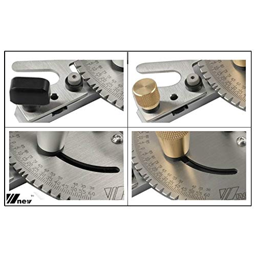 N/W LJG Tratamiento de la Madera empujador de Diapositivas Regla carpintería Sierra de Mesa Herramienta de medición, Estilo: Cobre + Mango + Tenon límite LJG