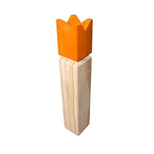 Ocean 5 Ajedrez Vikingo KUBB Dorado – Juego de Madera para Lanzamientos – Juego de Exterior - Ajedrez de Madera Tipo Juego de Bolos de Escandinavia – El Juego de Habilidad para el Verano