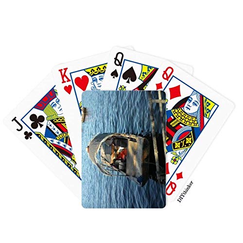 OFFbb-USA Lake Fishing Boat Photography Poker Jugando a la carta de mesa Juego de mesa