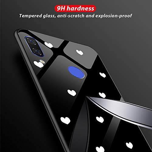 Oihxse Moda Case Compatible para OPPO R11S Funda Vidrio Templado con Cuerda Cordón TPU Silicona Suave Bumper Cover Anti-Choques Anti-Rasguños Cáscara de Cristal Estuche,A7