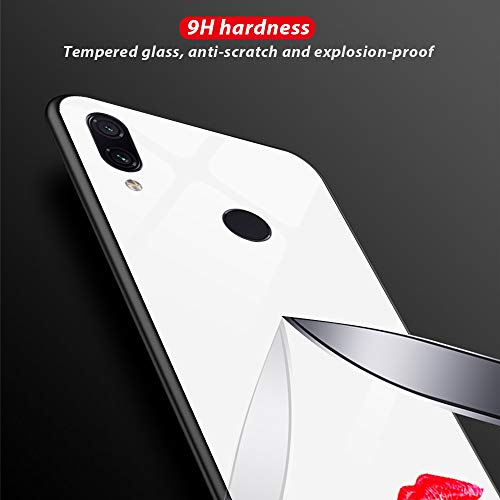 Oihxse Moda Case Compatible para Xiaomi Mi MAX 2 Funda Vidrio Templado con Cuerda Cordón TPU Silicona Suave Bumper Cover Anti-Choques Anti-Rasguños Cáscara de Cristal Estuche,A11