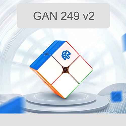 OJIN GAN 249 V2 2x2 sin Etiquetas Ganspuzzle Gan249 2x2x2 Velocidad Cubo Rompecabezas Teaser Twist Puzzle (sin Etiquetas)