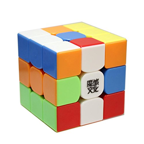 OJIN MoYu WEILONG GTS 2M Weilong GTS 2 Magnético V2 Mejorado Cubo de Velocidad 3x3 Smooth Magic Cube Puzzle Rompecabezas Juguetes con una Bolsa de Cubo y un trípode de Cubo (Sin Etiqueta)