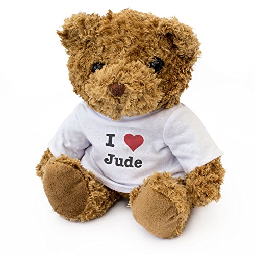 Oso de Peluche con Texto en inglés I Love Jude, Bonito y Acogedor, Regalo de cumpleaños, Navidad, San Valentín