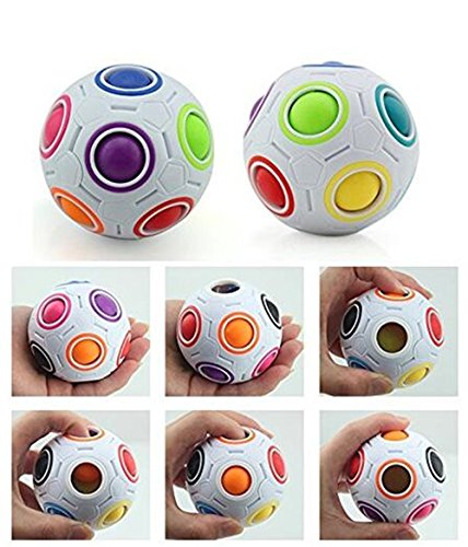 PAMRAY Magic Rainbow Ball Inteligencia Speed Juguetes Anti Estrés Cubo para Niños Adultos