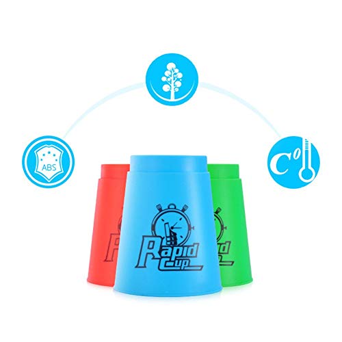 Paquete de 12 tazas de apilamiento para deportes de velocidad, juego de entrenamiento de velocidad, desafío, competición, fiesta, juguete con bolsa de transporte (verde)