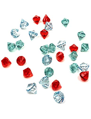 Party Pro 333125 - Juego de 30 piedras preciosas (3 colores, varios colores)