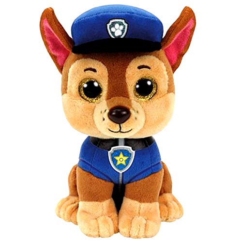 PAW PATROL Selección Figuras de Peluche con Ojos Brillantes | 24 cm | Patrulla Canina, Figura:Chase