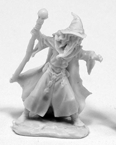 Pechetruite 1 x LENDIL Blackroot Wizard - Reaper Bones Miniatura para Juego de rol Guerra - 77412