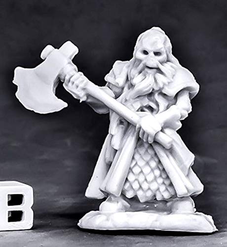 Pechetruite 1 x Undying Dwarf Warrior - Reaper Bones Miniatura para Juego de rol Guerra - 77561