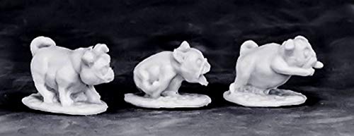 Pechetruite 3 x War Pugs - Reaper Bones Miniatura para Juego de rol Guerra - 77573