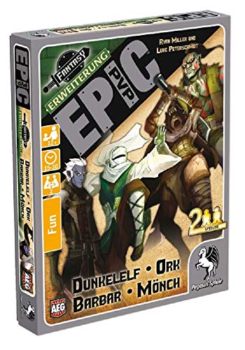 Pegasus Juegos 17282 g – Ampliación de la Epic PVP 1: dunkelelf, Orco, Bárbaro y Mönchengladbach, Juego de Cartas