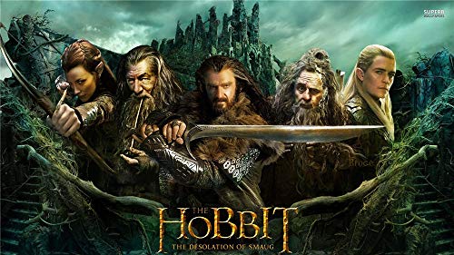 Película El Hobbit Un Viaje Inesperado Puzzle 500 Piezas De Madera-Juguetes Educativos para Adultos Juegos Infantiles-Juguetes Educativos Decoración De Rompecabezas, 20In X 15In