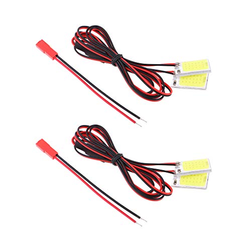 perfeclan Luz Intermitente Estroboscópica LED de Frecuencia de 2 Piezas para Piezas de Cuadricóptero RC Drone