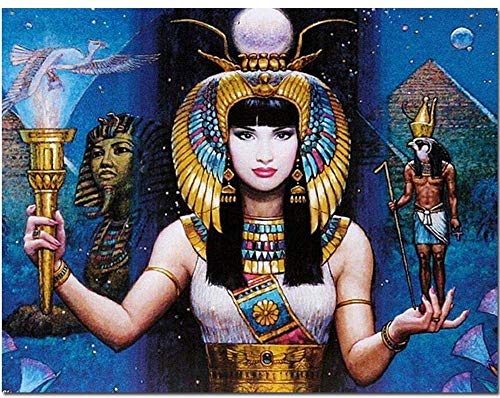 Pintura por números para adultos Niños Pirámide de cleopatra 16x20 pulgadas Lienzo de lino DIY Pintura digital por números Kits Regalos de juguetes para niños Decoración del hogar