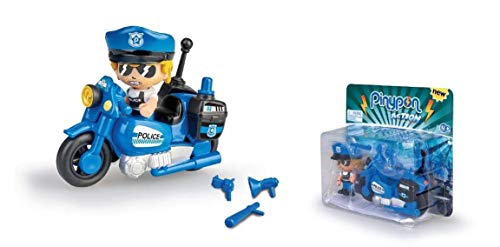 Pinypon Action- Figura, Moto policía, Accesorios, a Partir de 4 a 8 años (Famosa 700015694)