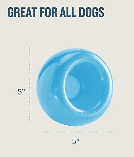Planet Dog Orbee-Tuff Snoop - Dispensador de recompensas con Forma de Bola - Rompecabezas Interactivo para Perros - Azul