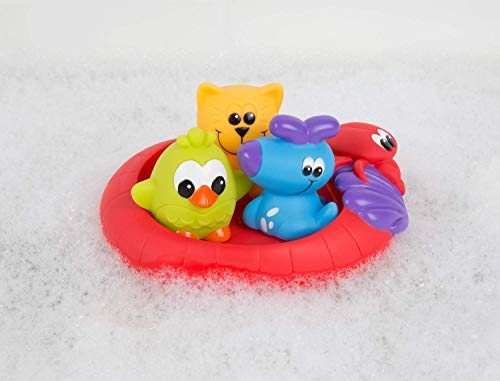 Playgro Mini-patos para el baño, 4 Piezas, Totalmente sellados, Resistentes al agua y la suciedad, Ideales para el baño del bebé, A partir de 6 meses, Libres de BPA, Colorido, 40213