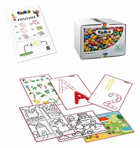 PlayMais Eduline Small Juego de construcción para niños a Partir de 3 años | Cubo con 1500 estimula la Creatividad y la motricidad niñas y niños | Made in Germany