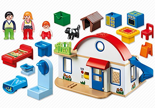 PLAYMOBIL 1.2.3- Suburban Home 1.2.3 casa Moderna, 39.9 x 30.0 x 15.0 (6784)