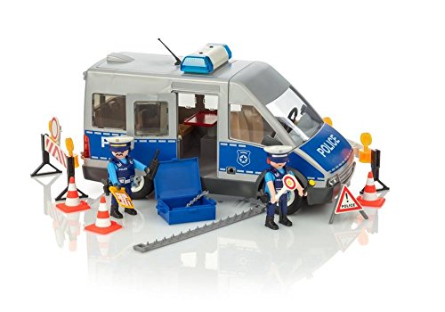 PLAYMOBIL Policía- Furgón con Control de Tráfico, única (9236)