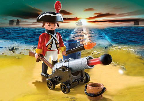 PLAYMOBIL - Soldado con cañón, Figura de Juguete (5141)