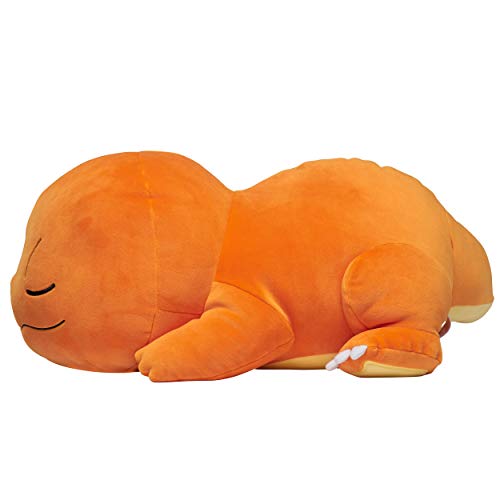 PoKéMoN de Peluche de Charmander Durmiente de 45 cm - Material de Felpa Ultra Suave, Jugar, abrazar y Dormir - Gotta Catch ‘Em All