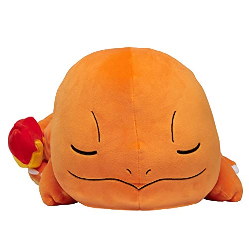 PoKéMoN de Peluche de Charmander Durmiente de 45 cm - Material de Felpa Ultra Suave, Jugar, abrazar y Dormir - Gotta Catch ‘Em All