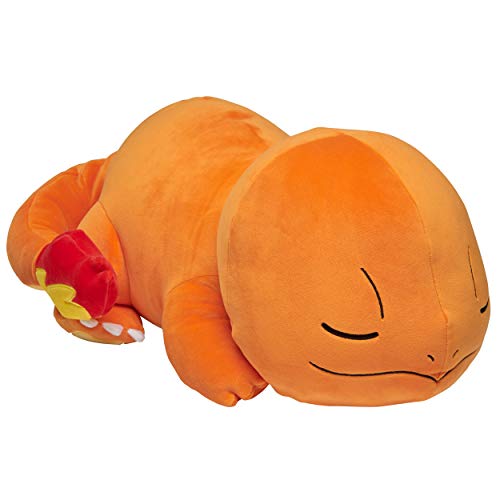 PoKéMoN de Peluche de Charmander Durmiente de 45 cm - Material de Felpa Ultra Suave, Jugar, abrazar y Dormir - Gotta Catch ‘Em All