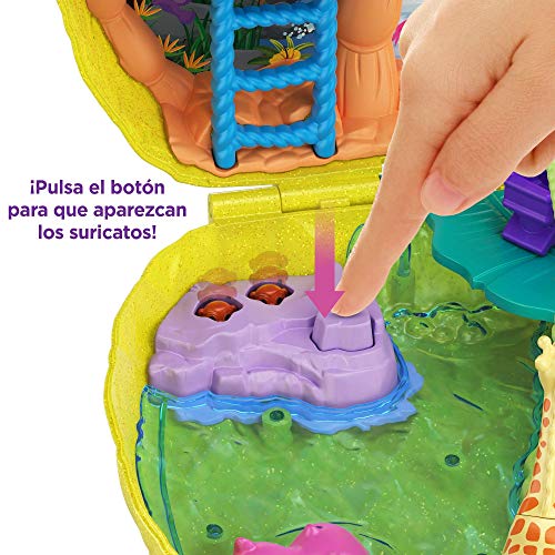 Polly Pocket Cofre Colgante Polly con Lila en forma de piña, muñeca con accesorios (Mattel GKJ64)