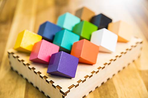 Project Genius- Chroma Cube Rompecabezas de Brain Teaser, Color Surtido de Madera (SG004)