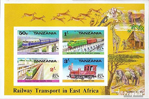 Prophila Collection Tanzania Block3B (Completa.edición.) no más dentado, Fuera Konkursmasse 1976 Tren en África Oriental (Sellos para los coleccionistas) vehículos sobre raíles / funicular