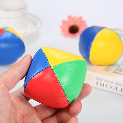 Pywee Juego de 3 Bolas de malabarismo, Relleno de Bolas de malabarismo, Cuero Artificial Resistente al Agua I Juego de malabarismo para niños y Principiantes