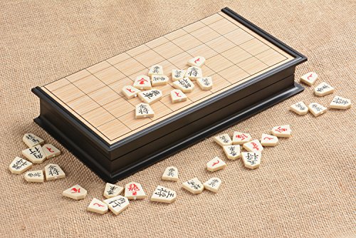 Quantum Abacus Azerus Línea Standard: Shogi ajedrez japonés, Set de Viaje con Tablero magnético, Art. 5614 / 3814